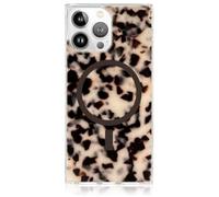 FLAUNT Official Square Protective Case - Compatible with iPhone 15 Pro Max - Compatible with MagSafe & Wireless Charging - Drop-Tested & Shockproof - (Blonde Tortoise Shell)