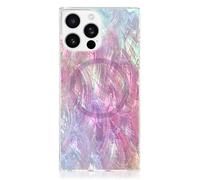 FLAUNT Official Square Protective Case - Compatible with iPhone 16 Pro - Compatible with MagSafe & Wireless Charging - Drop-Tested & Shockproof - (Pink Mother of Pearl)
