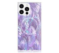 Flaunt Official Square Protective Case - Compatible with iPhone 16 Pro Max - Compatible with MagSafe & Wireless Charging - Drop-Tested & Shockproof - (Purple Mother of Pearl)