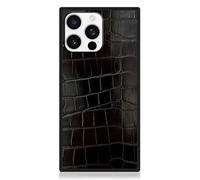FLAUNT Official Square Protective Case - Compatible with iPhone 16 Pro Max - Compatible with MagSafe & Wireless Charging - Drop-Tested & Shockproof - (Black Crocodile)