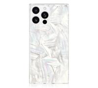 FLAUNT Official Square Protective Case - Compatible with iPhone 16 Pro Max - Compatible with MagSafe & Wireless Charging - Drop-Tested & Shockproof - (Geo White Mother of Pearl)
