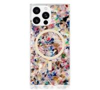 FLAUNT Official Square Protective Case - Compatible with iPhone 16 Pro Max - Compatible with MagSafe & Wireless Charging - Drop-Tested & Shockproof - (Rainbow Confetti Tortoise Shell)
