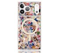 FLAUNT Official Square Protective Case - Compatible with iPhone 17 Pro Max - Compatible with MagSafe & Wireless Charging - Drop-Tested & Shockproof - (Rainbow Confetti Tortoise Shell)