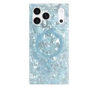 Flaunt Official Square Protective Case - Compatible with iPhone 17 Pro Max - Compatible with MagSafe & Wireless Charging - Drop-Tested & Shockproof - (ICY Blue Pearl)