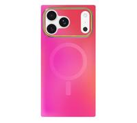 Flaunt Official Square Protective Case - Compatible with iPhone 17 Pro Max - Compatible with MagSafe & Wireless Charging - Drop-Tested & Shockproof - (Pink Iridescent Satin)