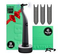 FLAUS Electric Flosser (Shark Tank) 3 Speeds + 45 Replacement Heads - Easy Glide Flossing for Gentle Gum Care, Water Flosser Alternative, Dentist Recommended Tooth Flossers, Eco Dental Floss Picks