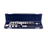 Flauta de estudiante 17 Holes Ebony Flute Open Hole Silver Plated E Key