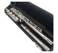 Flauta de estudiante 17hole Silver Flute C Key Opening Design(White)