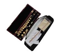 Flauta de estudiante Ebony Gold Plated Flute C Shape 16 Hole Open