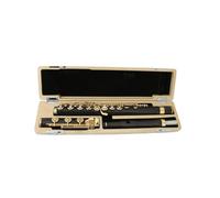 Flauta de estudiante Ebony Gold Plated Key Flute Instrument