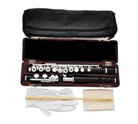 Flauta de estudiante Professional Grenadilla Ebony Wooden Silver Flute C Foot