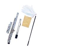 Flauta de estudiante Professional White Copper Open C Key 17 Hole Flute