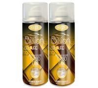 Flava Car Air Freshener Turbo Can Spray - Billion (Pack of 2) Perfume Inspired Scent - Strong, Long Lasting Air Freshener Spray - Odour Eliminating Dry Mist Fragrance for Car Truck or Van - 400ml