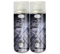 Flava Car Air Freshener Turbo Can Spray - Victus (Pack of 2) Perfume Inspired Scent - Strong, Long Lasting Air Freshener Spray - Odour Eliminating Dry Mist Fragrance for Car Truck or Van - 400ml