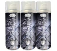 Flava Car Air Freshener Turbo Can Spray - Victus (Pack of 3) Perfume Inspired Scent - Strong, Long Lasting Air Freshener Spray - Odour Eliminating Dry Mist Fragrance for Car Truck or Van - 400ml