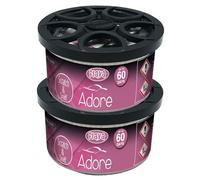 Flava Couture Car Air Freshener Tin - Adore (Pack of 2) - Strong, Odour Eliminating Designer Perfume Inspired Car Accessories - Premium Scented Air Freshener for Men or Women - Lasts 60 Days
