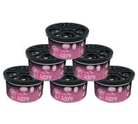 Flava Couture Car Air Freshener Tin - Adore (Pack of 6) - Strong, Odour Eliminating Designer Perfume Inspired Car Accessories - Premium Scented Air Freshener for Men or Women - Lasts 60 Days