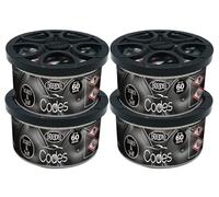 Flava Couture Car Air Freshener Tin - Codes (Pack of 4) - Strong, Odour Eliminating Designer Perfume Inspired Car Accessories - Premium Scented Air Freshener for Men or Women - Lasts 60 Days
