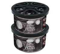 Flava Couture Car Air Freshener Tin - Victus (Pack of 2) - Strong, Odour Eliminating Designer Perfume Inspired Car Accessories - Premium Scented Air Freshener for Men or Women - Lasts 60 Days
