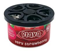 Flava - Original Tin, Air Freshener Tin for Cars, Very Strawberry - 60 Days Long Lasting Fragrance, Fresh Smelling Scent, Eliminates Odour - Perfect for Home & Office - Pack of 1