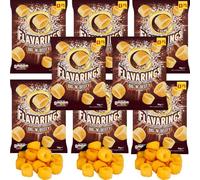 Flavarings Big'N'Beefy Crisps Bags PMP 8 x 90g Full Box - Beef Flavour Corn Snacks