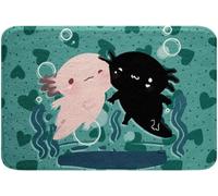 Flavas Axolotl Kawaii Bathroom Rug Mat,24x16 Inch Axolotl Lovers Plush Bathroom Decor,Non Slip Soft Shaggy Microfiber Bath Mats for Tub Shower,Bathroom,Bedroom,Absorbent Water And Machine Washable