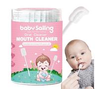 FLAVAS Baby Tongue Cleaner | 30 Disposables Gauze Toothbrush | Soft Oral Cleaning Sticks, Gum Cleaner with Paper Handle for Mouth Care