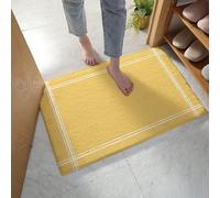 Flavas Bathroom Rug,Yellow Bath Mat Non-Slip Water Absorbent Microfiber Soft Plush Shaggy Bath Rugs for Shower,Bedroom,Bathtubs 24x16 Inch