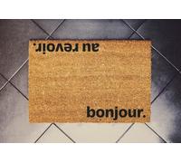 Flavas Bonjour Au Revoir Doormat Modern Doormats,30x18 Inch,Alphabet Doormat Home Decor
