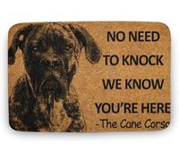 Flavas Cane Corso Door Mat,We Know You Are Here Door Mats,Cane Corso Funny Doormat,Cane Corso Mat,Cane Corso Welcome Mats,Funny Door Mat,Indoor Door Mat,Coral Velvet Doormat 36x24 Inch