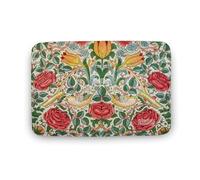 Flavas Coral Velvet Door Mats William Morris Rose Carpet Non-Silp Doormat for Entryway Hallway,Living Room,Bedroom,Kitchen And Laundry Room 30x18 Inch
