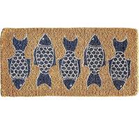 Flavas Creative Co-Op Fish Print Natural Doormat Door Mats Outdoor Doormat Indoor for Entryway Funny Kitchen Mats,Decorations Mats 30x18 Inch