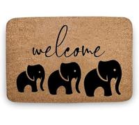 Flavas Elephant Welcome Outdoor Rug,Welcome Doormat,Entryway Decoration,Durable Doormat,Housewarming Gift,Home Decor,Welcome Mat,Indoor Doormat,Front Back Door Mat 36x24 Inch