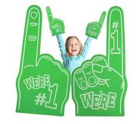 FLAVAS Foam Finger, 2 Giant Foam Hands | Number 1 Fan Foam Finger for Sports Event, Big Foam Hand Gloves Sports Favors For Cheering, Cheerleading Celebration