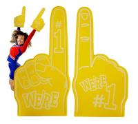 FLAVAS Foam Finger, 2 Giant Foam Hands | Number 1 Fan Foam Finger for Sports Event, Big Foam Hand Gloves Sports Favors For Cheering, Cheerleading Celebration