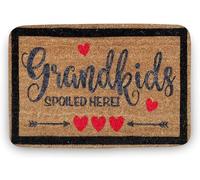 Flavas Grandkids Spoiled Here Door Mat,Spring Decor,Doormat,Welcome Mat,Door Mat,Porch Decor,Indoor Doormat,Front Back Door Mat 30x18 Inch
