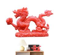 FLAVAS Jade Resin Dragon Statue - Beautiful Resin Animal Figurines,Beautiful Green Dragon Sculptures, Feng Shui Prosperity Statue, Chinese Feng Shui Dragon Collectibles, Dragon Living