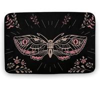 Flavas Mystic Moth Door Mat,Gothic Doormat,Goth Witchy Door Mat,Witch Doormat,Gothic Witchcraft Mat,Home Decor,Welcome Mat,Indoor Doormat,Front Back Door Mat 24x16 Inch