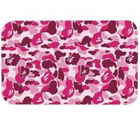 Flavas Pink Bape Camo Indoor Doormat Durable Welcome Front Door Mats Entryway Rugs Non-Slip Absorbent Area Rugs Resist Dirt Carpet for Room Decor 30x18 Inch