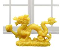 FLAVAS Resin Dragon Decor,Feng Shui Wealth Prosperity Statue - Beautiful Green Dragon Sculptures, Feng Shui Prosperity Statue, Chinese Feng Shui Dragon Collectibles, Dragon Living