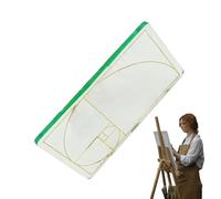 FLAVAS Viewfinder for Drawing | Golden Ratio Viewfinder | Clear Acrylic Artist Painting Tool, Fibonaccis Composition View Finder for Photography & Ratio Correction