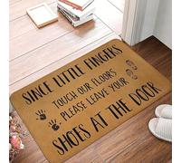 Flavas Welcome Doormat, 30x18 Inch, Polyester, Waterproof, Non-Slip, Modern, Machine Washable
