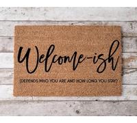 Flavas Welcome-Ish Wedding Gift Doormat - Front Door Mat, Kitchen & Bedroom - 30x18 Inch