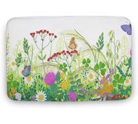 Flavas Wild Flowers Doormat, 36x24 Inch, Multicolor, Floral Pattern, Waterproof, Non-Slip, Perfect for Entryway/Porch