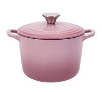 Flavehc Dutch Oven Pot with Lid 2.8 qt Cast Iron Dutch Oven for Bread Baking Pink Enameled Cast Iron Rice Pot with Handels