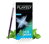 FLAVELY ICE Mint Crushball Capsules for Cigarettes | Includes Flavoured Crush Balls for 100 Filter Tips | Comes with Small Crushball Dispenser | Extra Strong Flavour