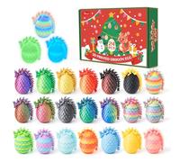 Flavery 3D Printed Dragon Eggs - 24 PCS Mini 3D Printed Toys, Flexible Dragon Inside, Cute Christmas, Birthday Gift, Collectibles for Adults&Teens,3D Print Animals, Cute Desk Pets (Multicolor)