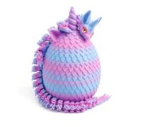 Flavery 3D Printed Unicorn Dragon Egg - Unicorn Egg Toys for Boys & Girls, 3D Printing Gift Toy, Desk Executive Pet, Birthday,Christmas, Easter Basket Stuffers Gift - (Sea Color)