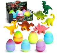 Flavery Dinosaur Hatching Surprise Eggs for Kids - 6 Pack - Dino Egg Toys for Boys & Girls, Gift Ideas for Ages 3 4 5 6 7 8, Party Favors, Educational Kids Play Set
