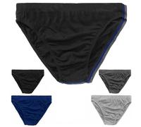 FLAVES FASHION (FF11) 12 Pack Mens Gents Classic Poly Cotton Hipsters Briefs Slips [Assorted] (Medium 33-35" Waist)